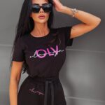 T-shirt bawełniany Jolly Ola Voga czarny