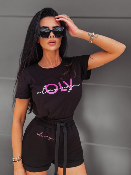 T-shirt bawełniany Jolly Ola Voga czarny