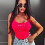 Top dopasowany June Ola Voga koralowy