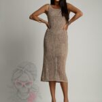 Sukienka siateczkowa Betta cappuccino