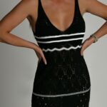 Sukienka ażurowa Ladom czarna