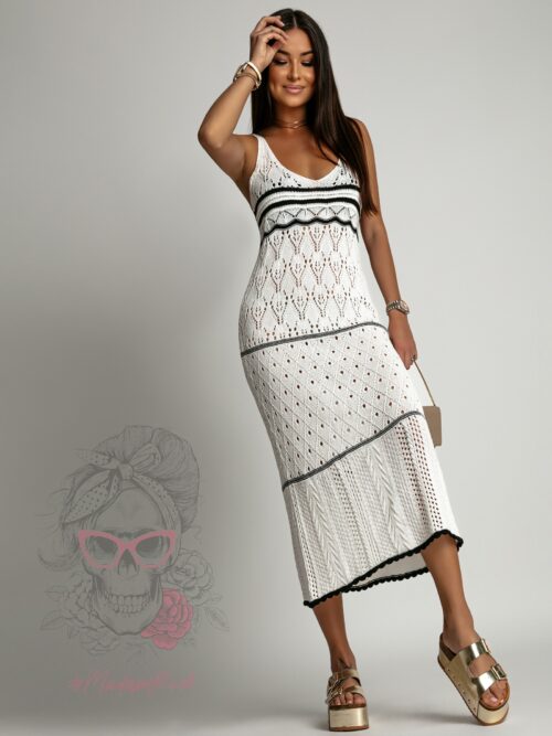 Sukienka ażurowa Ladom biała