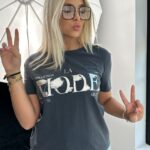 T-shirt bawełniany Laviode szary