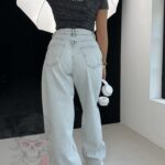 Spodnie jeansowe Aria jasnoniebieskie