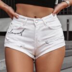 Szorty dekatyzowane Ragged Ola Voga ecru