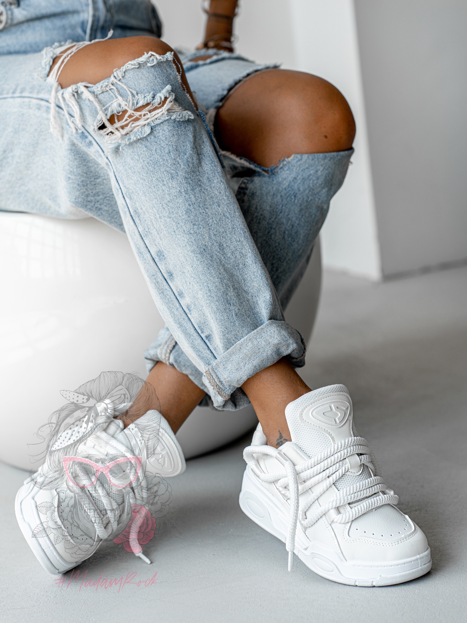 Buty sportowe Madam Jewot białe