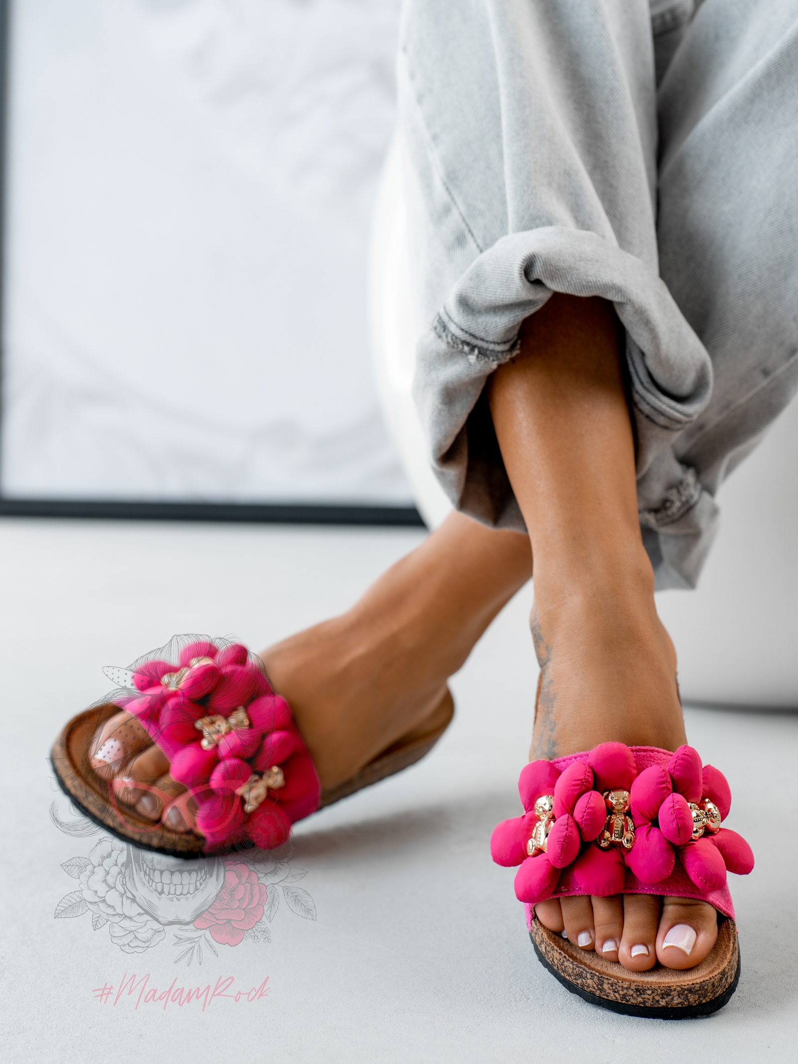 Klapki Madam Floer fuksja