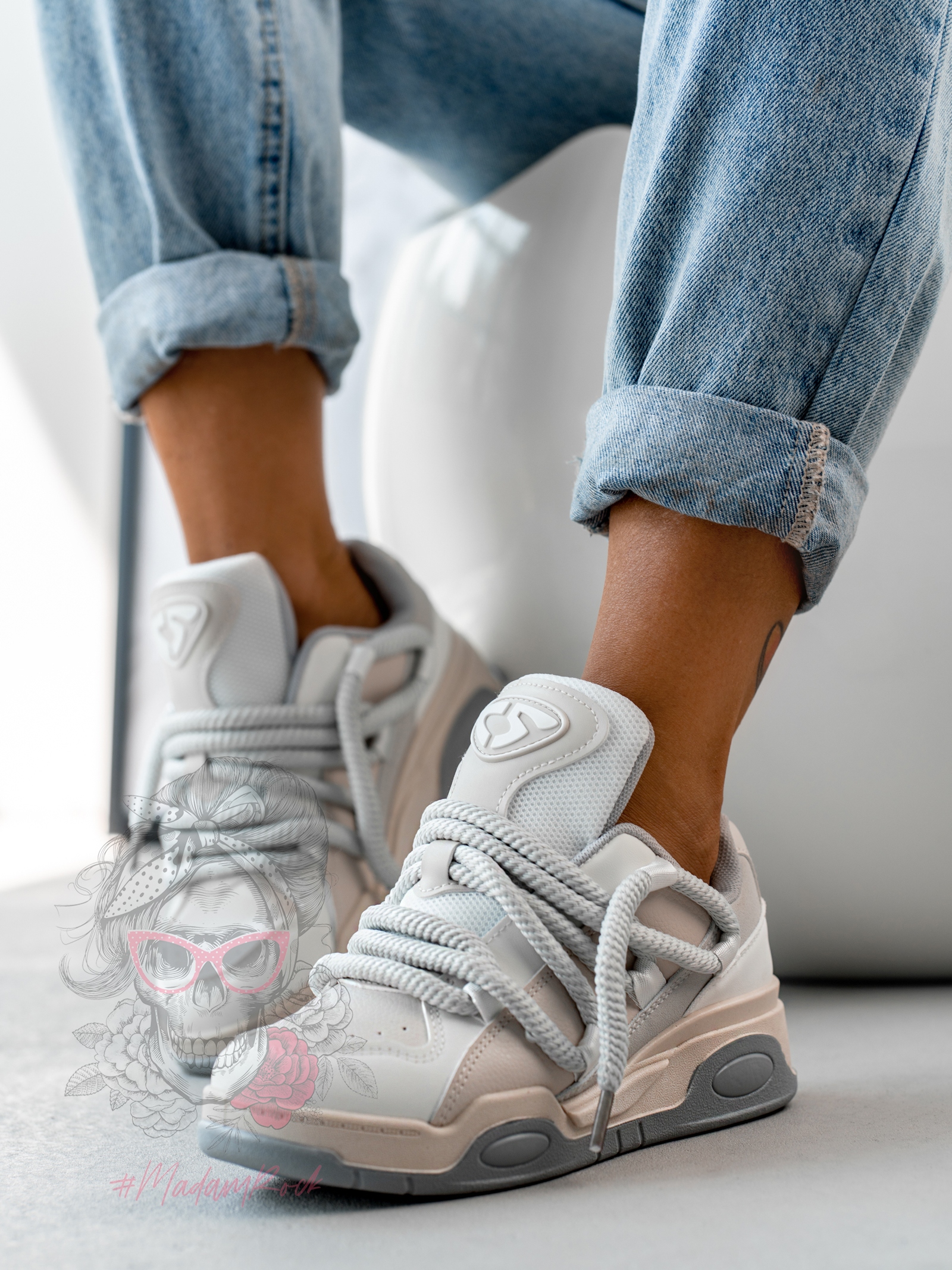 Buty sportowe Madam Jewot beżowe