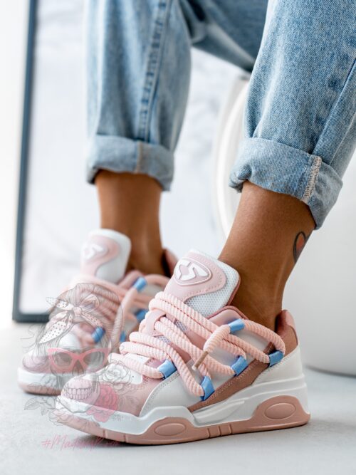 Buty sportowe Madam Jewot pudrowe