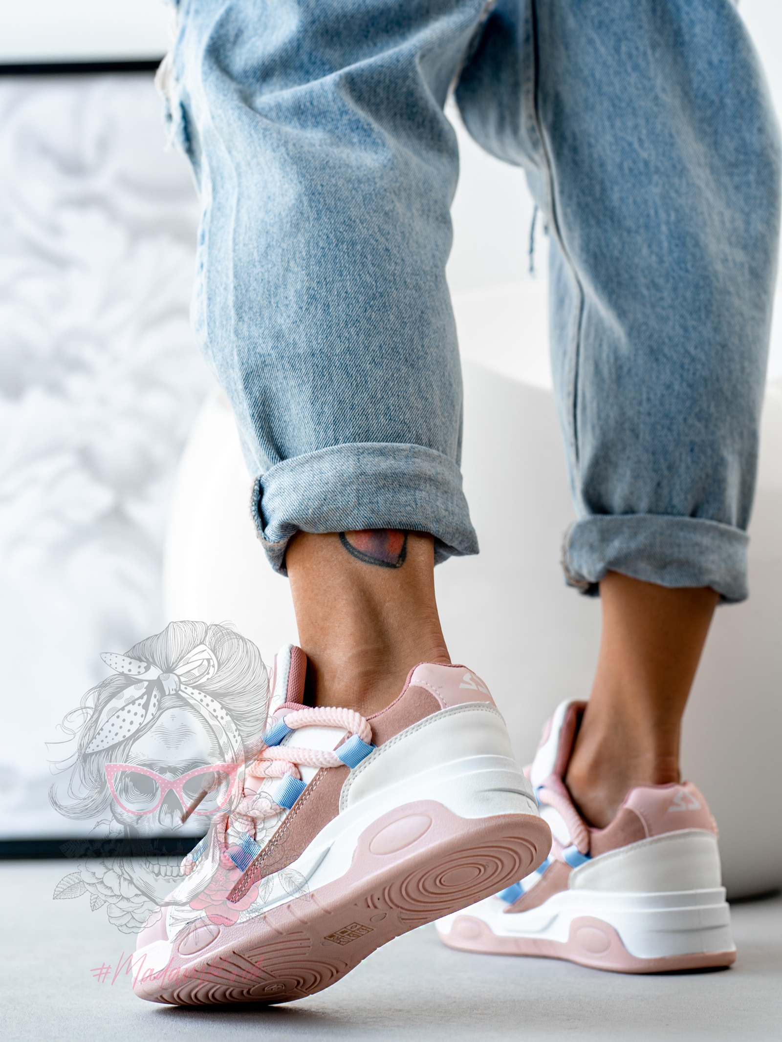 Buty sportowe Madam Jewot pudrowe Buty sportowe Madam Jewot pudrowe