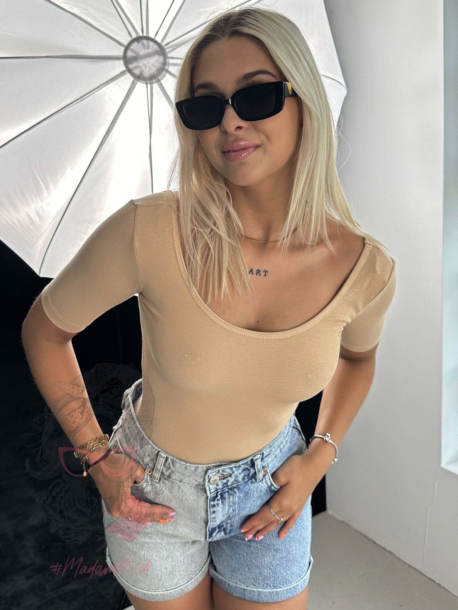 -wyprzedane-Body bawełniane Wono beż