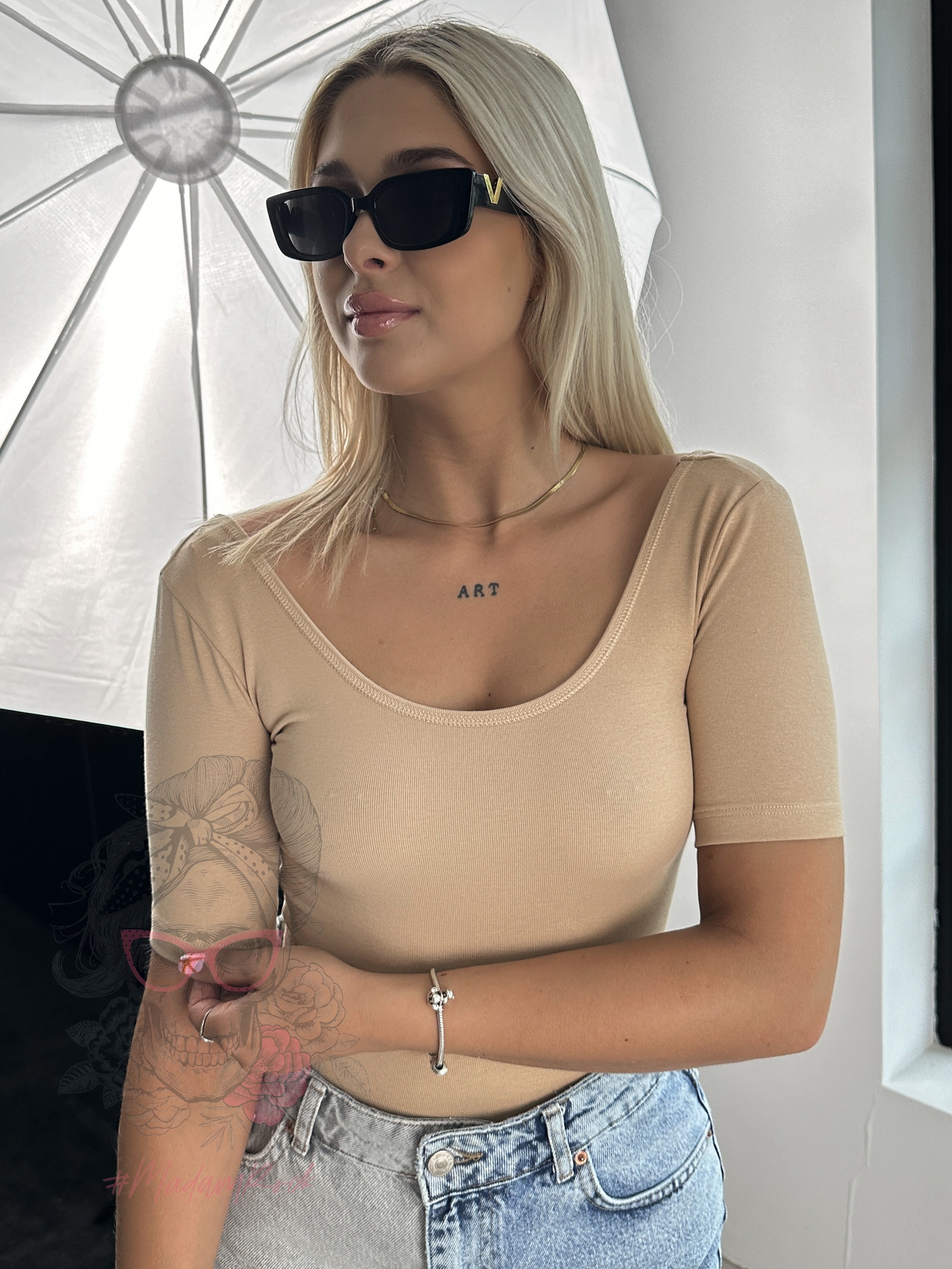 -wyprzedane-Body bawełniane Wono beż