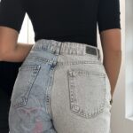 Spodenki jeansowe Podue niebiesko-szare