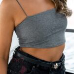 Top na ramiączka Nikitto grafit melanż