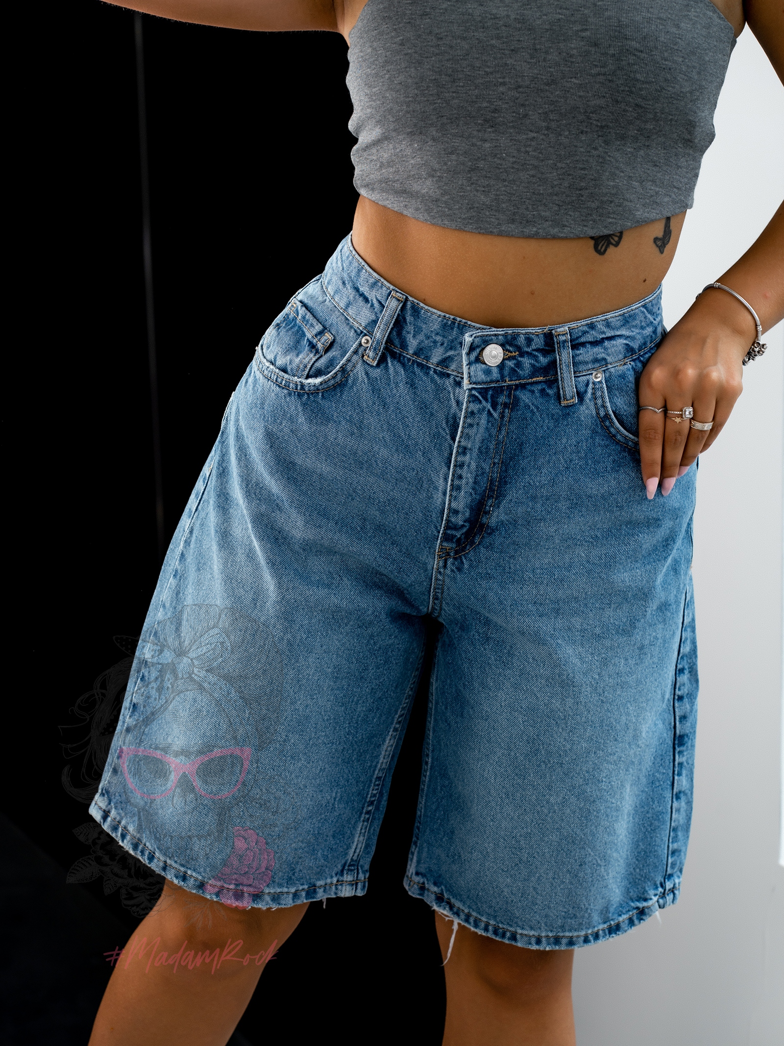 Spodenki jeansowe Fiks niebieskie