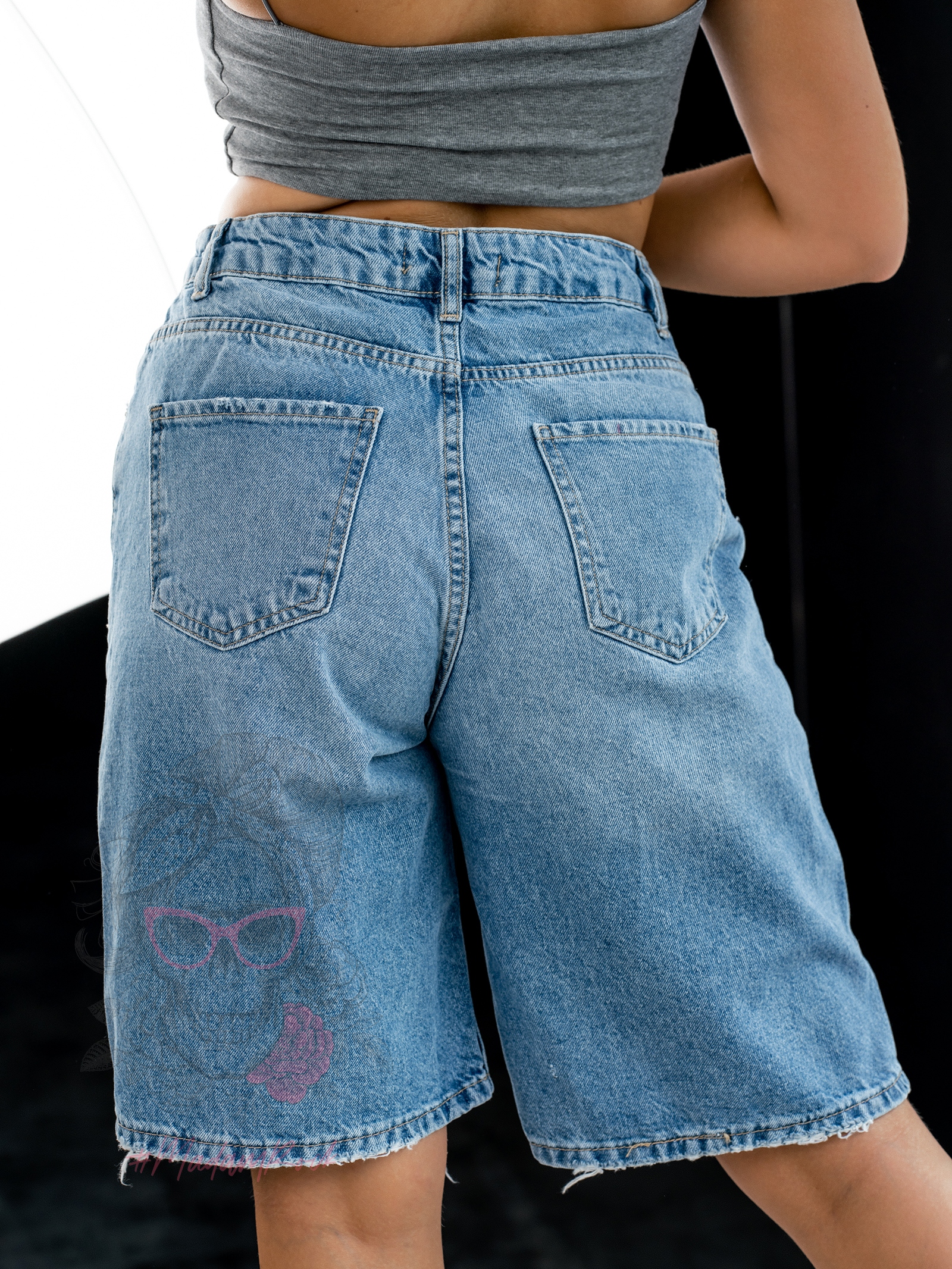 Spodenki jeansowe Fiks niebieskie