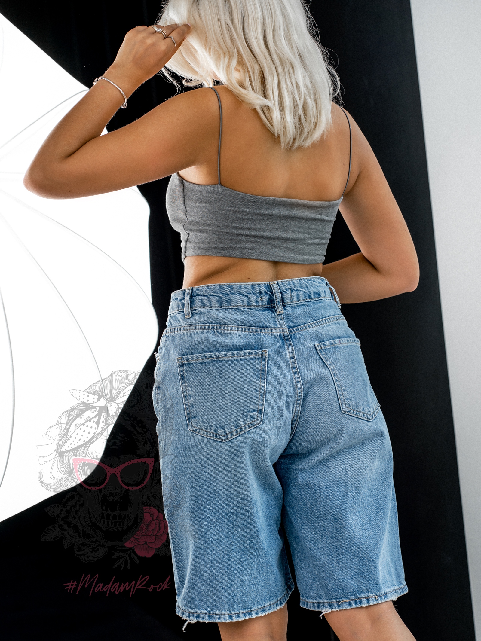 Spodenki jeansowe Fiks niebieskie