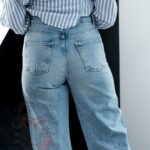 Spodenki jeansowe za kolano Wari niebieskie