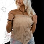 Bluzka siatka Barbels beżowa