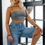 Spodenki jeansowe Fiks niebieskie