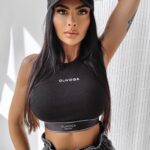 -wyprzedane-Top prążkowany Mania Ola Voga czarny