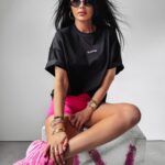 T-shirt oversize Graved Ola Voga czarny