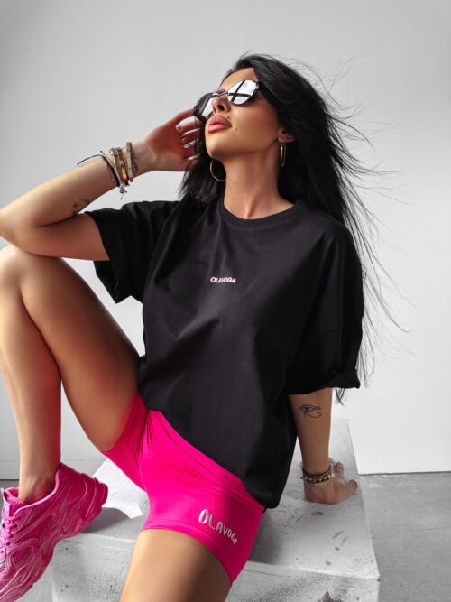 T-shirt oversize Graved Ola Voga czarny