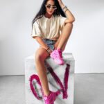 T-shirt oversize GRAVED OLAVOGA beżowy