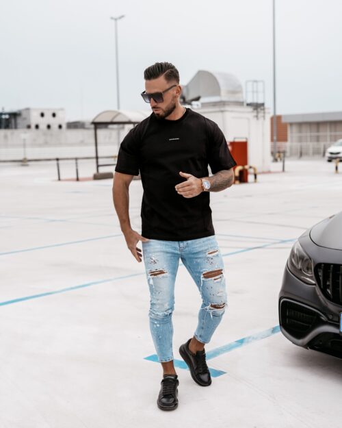 T-shirt męski bawełniany Silver Ola Voga czarny