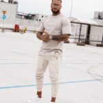 T-shirt męski bawełniany Silver Ola Voga beżowy