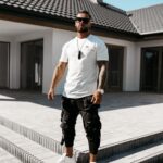 T-shirt męski z nadrukiem Feel Ola Voga ecru