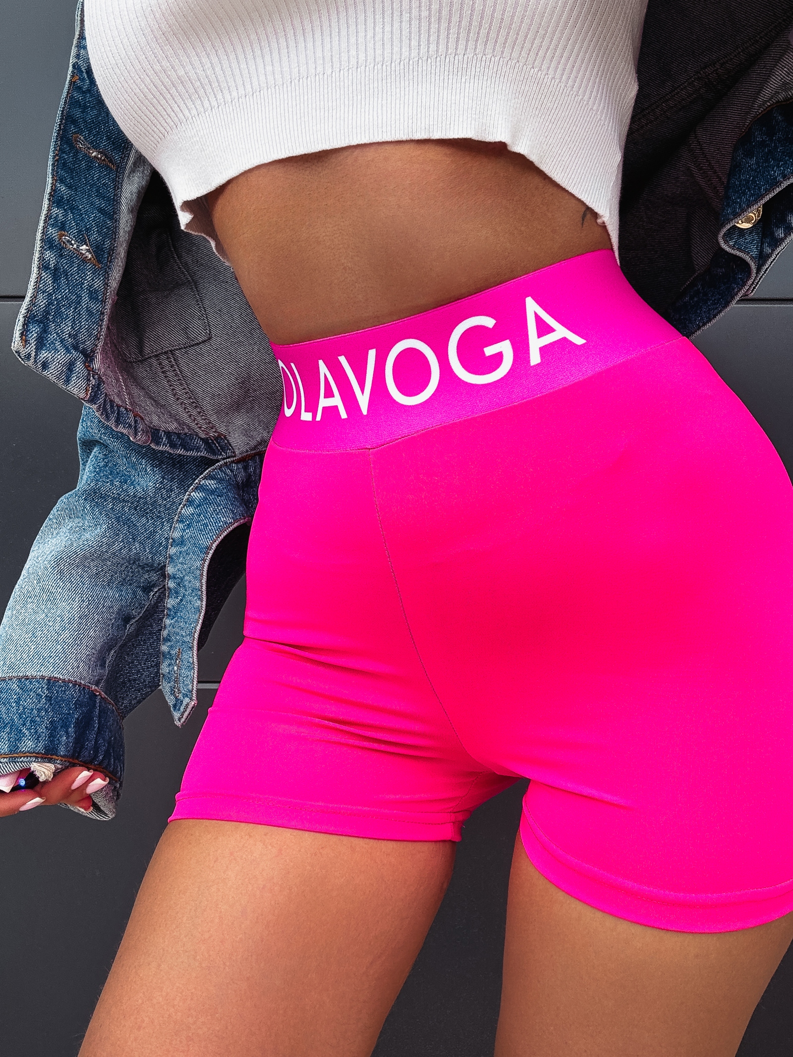 Spodenki kolarki logowane CONVE OLAVOGA amarantowe