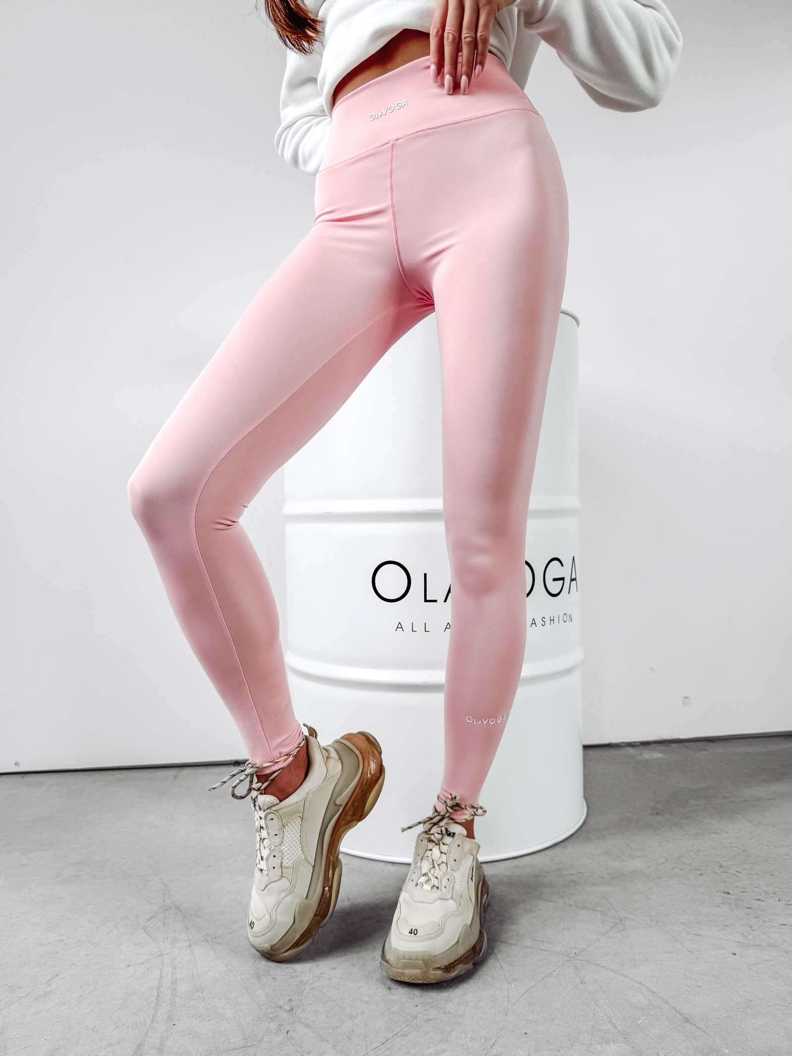 Legginsy modelujące LARS OLAVOGA pudrowe