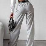 Spodnie eleganckie wysmuklające VANILLA OLAVOGA szare