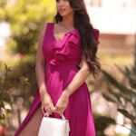 Sukienka maxi NB Glambiss amarantowa