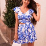 Komplet wakacyjny NB Meliss biało-niebieski