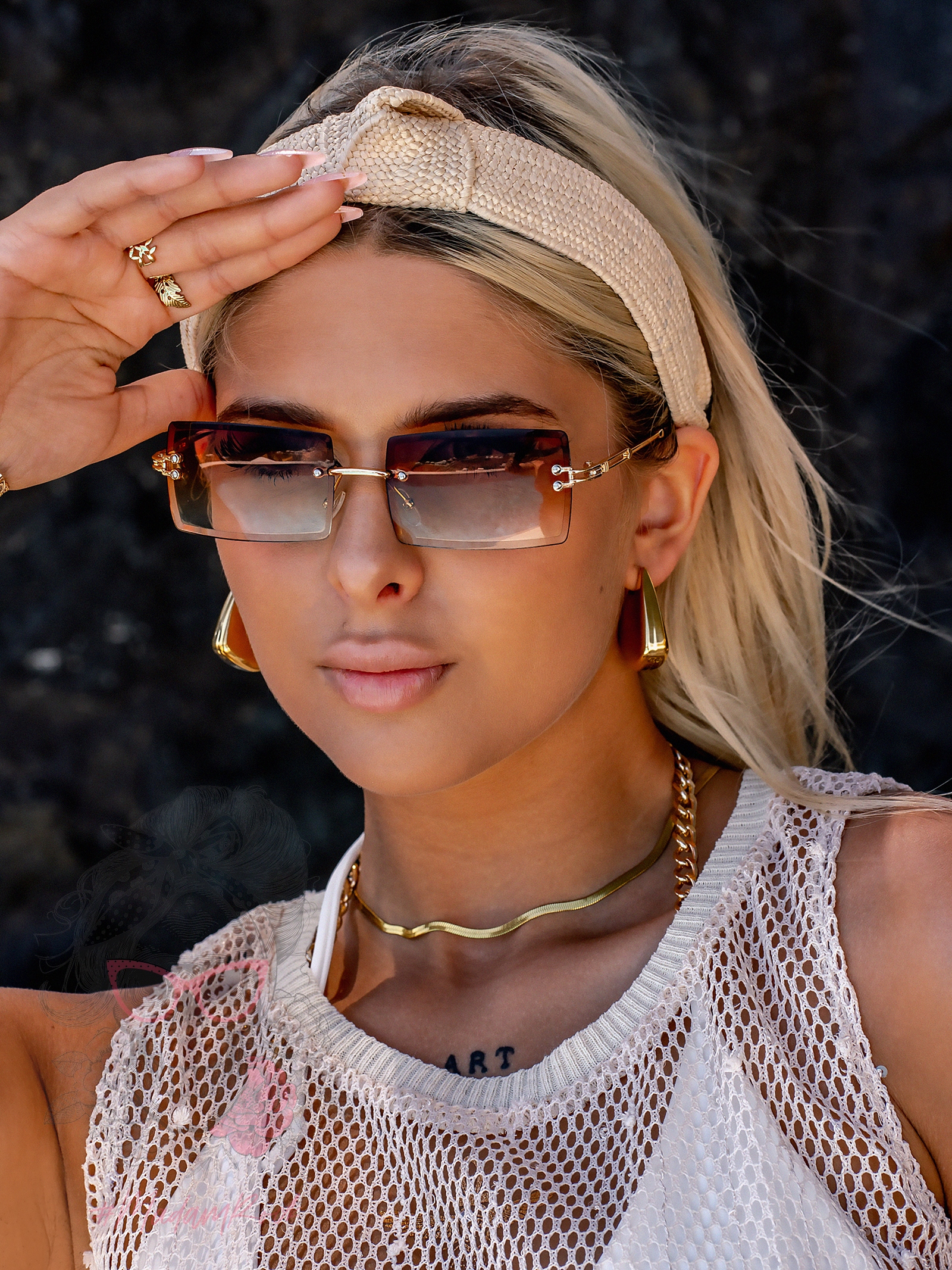 Opaska boho na włosy Biba beżowa Opaska boho na włosy Biba beżowa