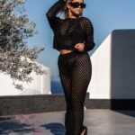 Komplet ażurowy Moneco czarny