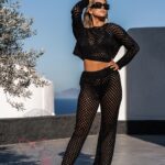 Komplet ażurowy Moneco czarny