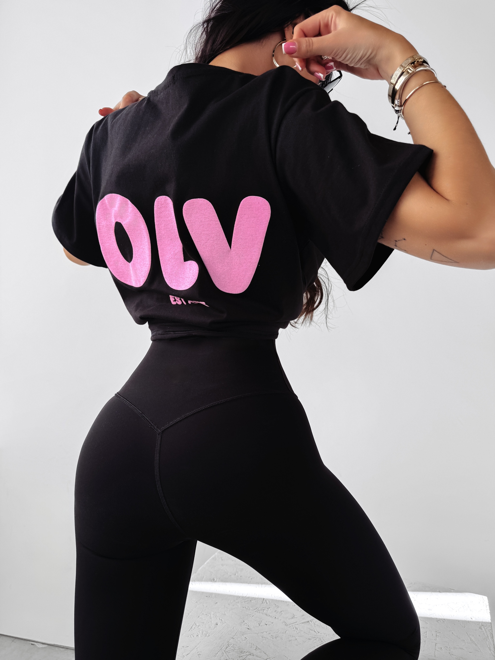 T-shirt bawełniany Flossy Ola Voga czarny