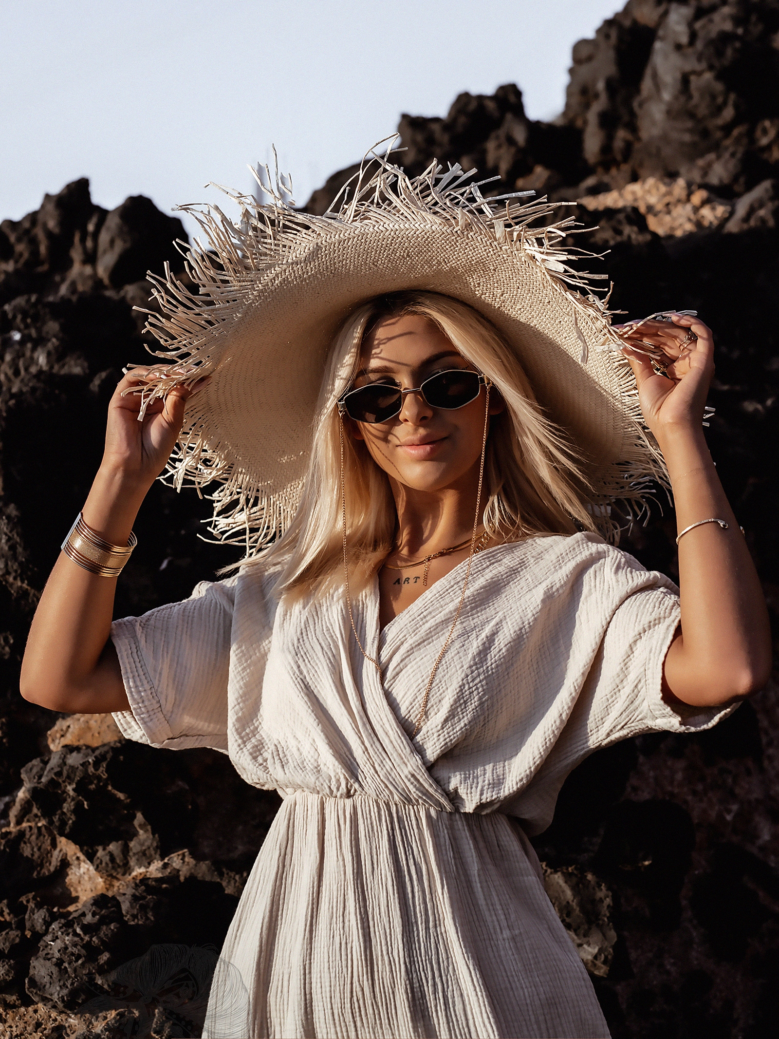 Kapelusz wakacyjny Ilor beżowy