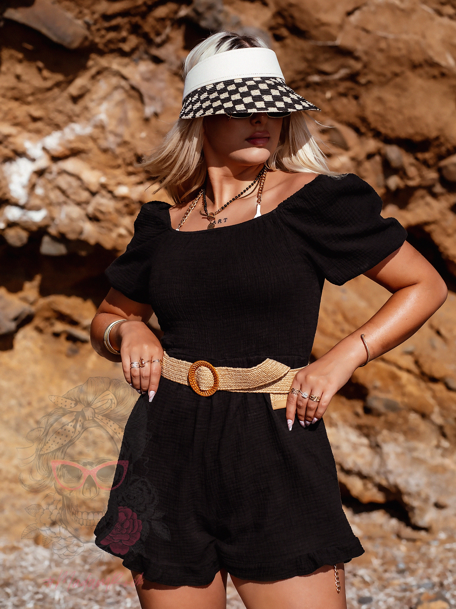 Kombinezon muślinowy Sisti czarny