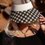 Daszek słomiany szachownica Tose beż