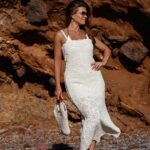 Sukienka boho na ramiączka Balle jasnobeżowa