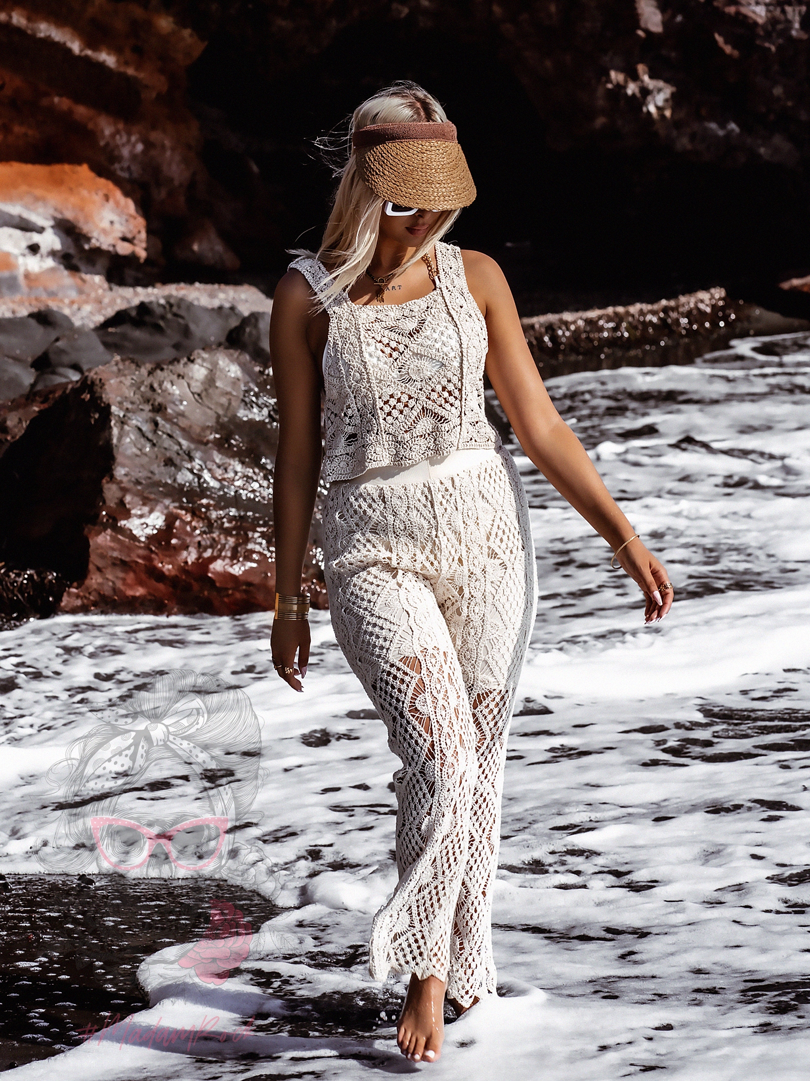 Daszek opaska Popes brązowy