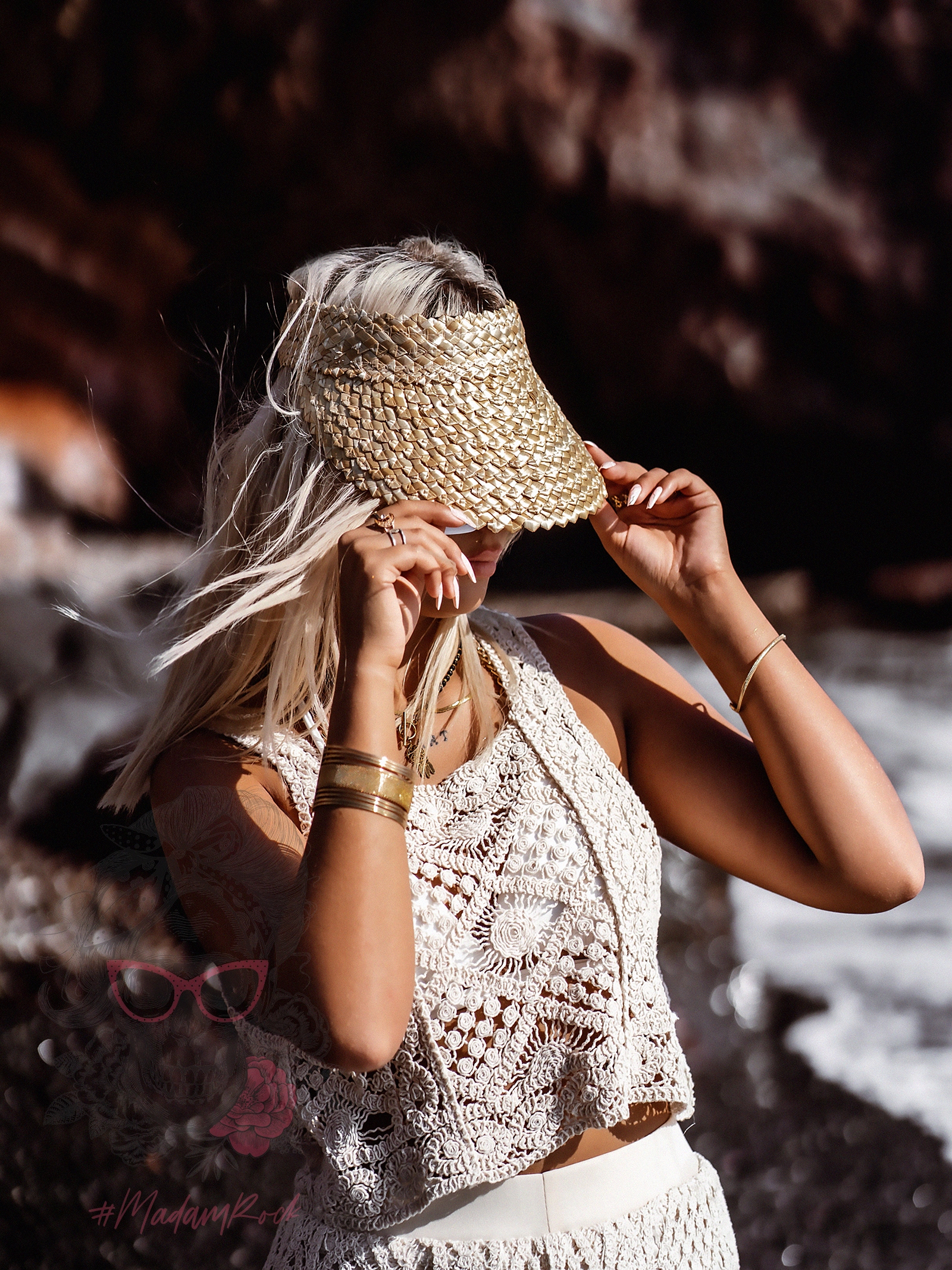 Daszek słomiany Bilia naturalny beż