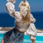 Spinka kokarda Lili koronkowa ecru