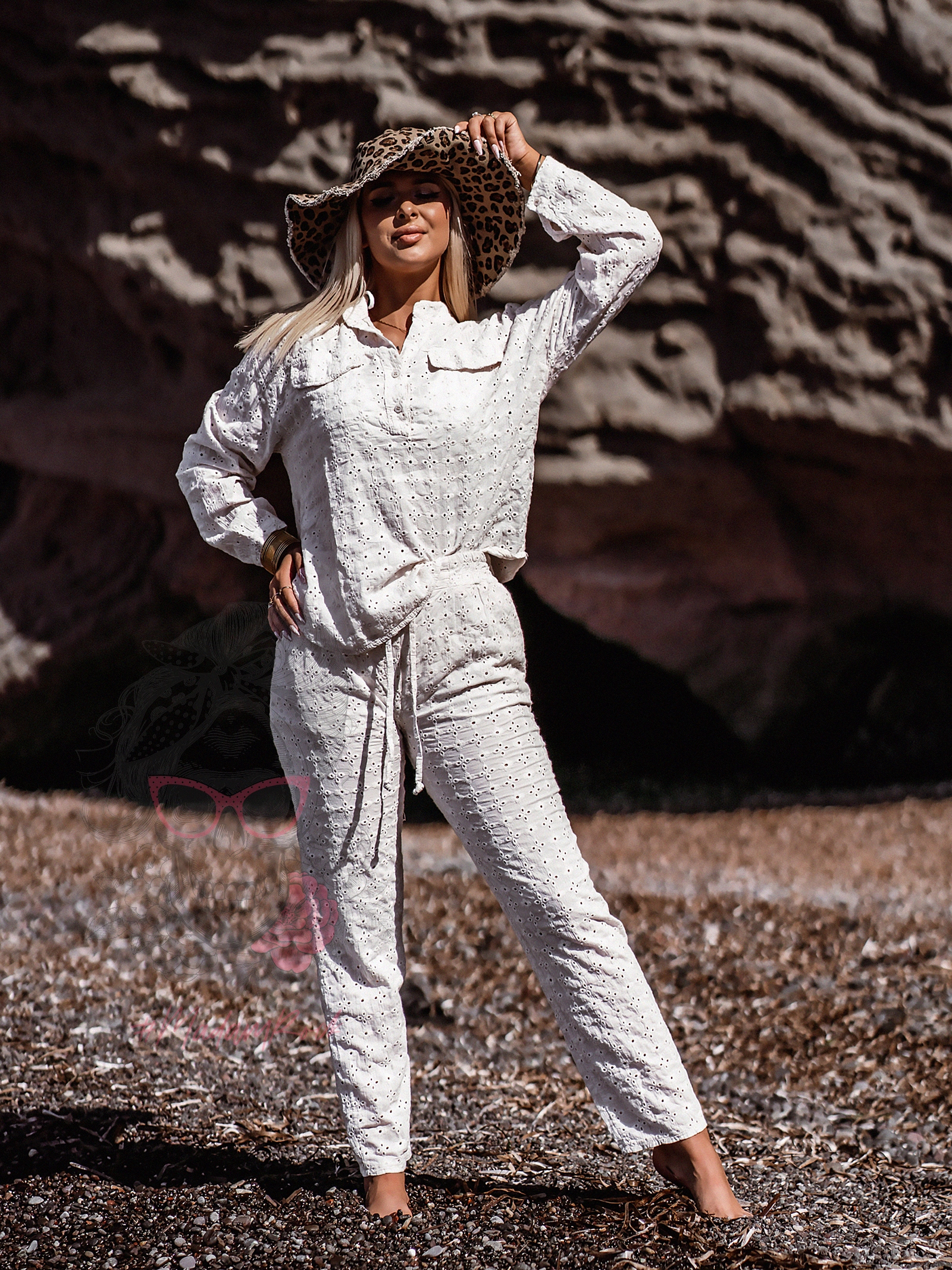 Komplet bawełniany Werbella ecru