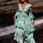 Sukienka maxi Blue Lagoon zielona