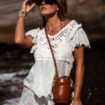 Bluzka letnia z koronką Bosera biała